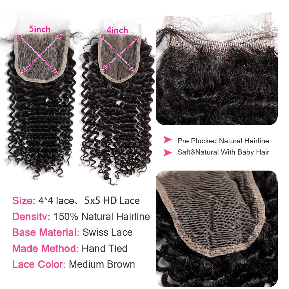 Hair Extension- Deep Curl Lace Set