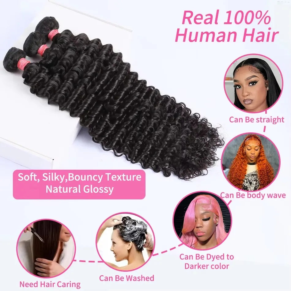 Hair Extension- Curly Queen Deep Waves