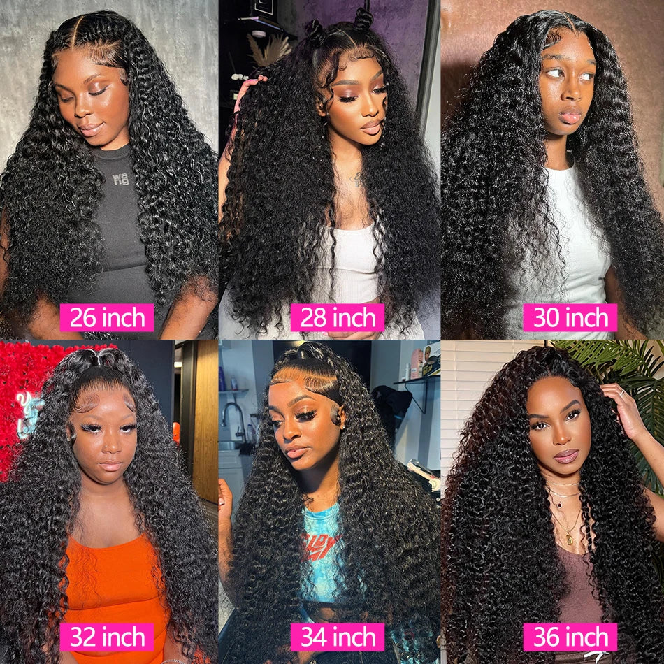 (13x4, 13x6) 16-40"- Deep Wave Lace Magic Wig