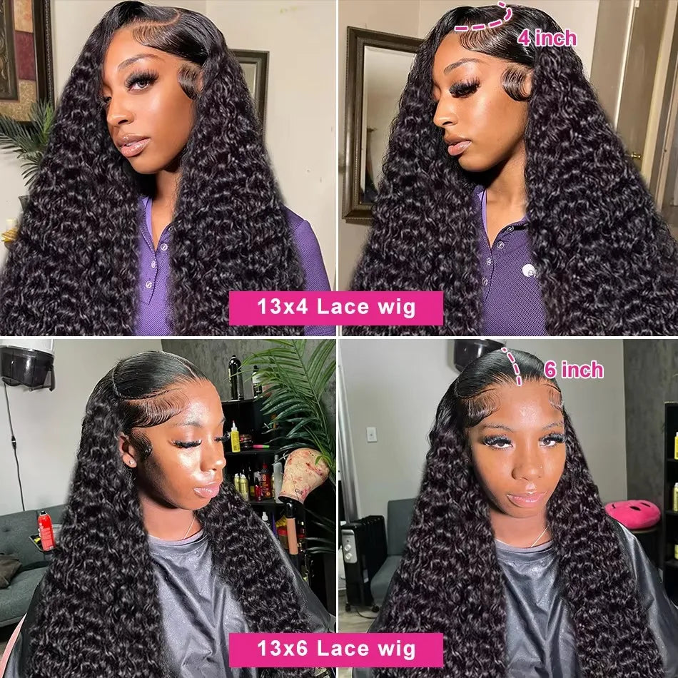 (5x5, 13x4, 13x6, 13x7) 20-38"- Deep Wave Beauty Wig