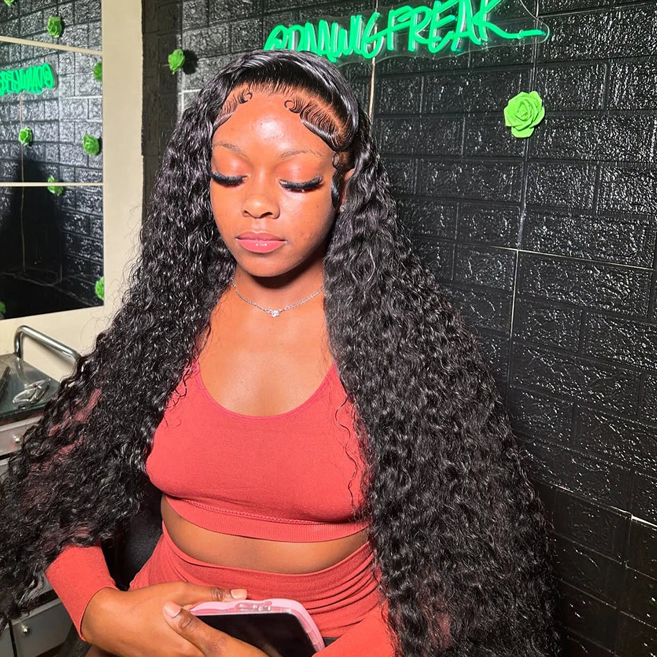 (13x4, 13x6) 16-40"- Deep Wave Lace Magic Wig