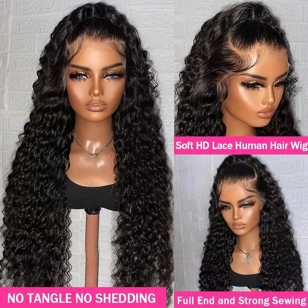 (5x5, 13x4, 13x6, 13x7) 20-38"- Deep Wave Beauty Wig