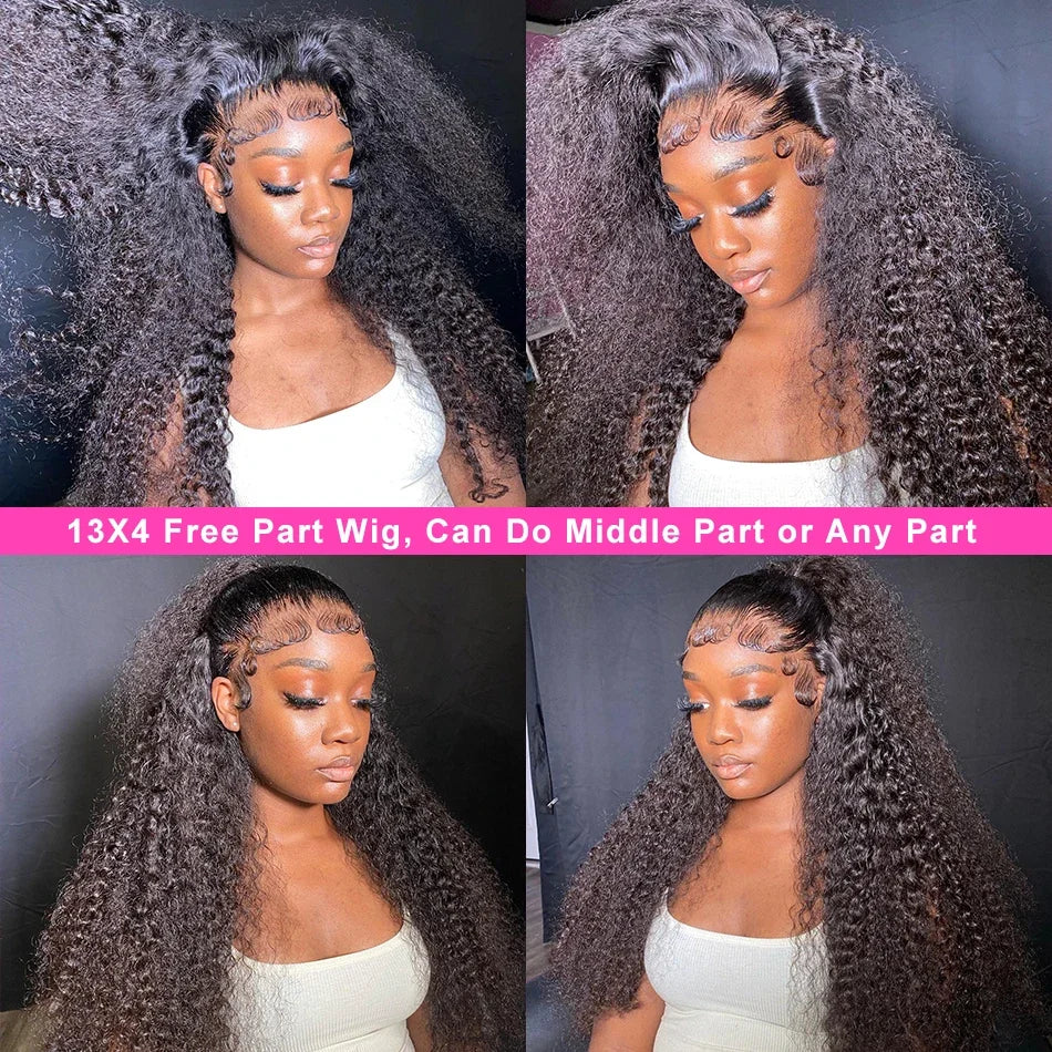 (13x4, 13x6) 16-40"- Deep Wave Lace Magic Wig