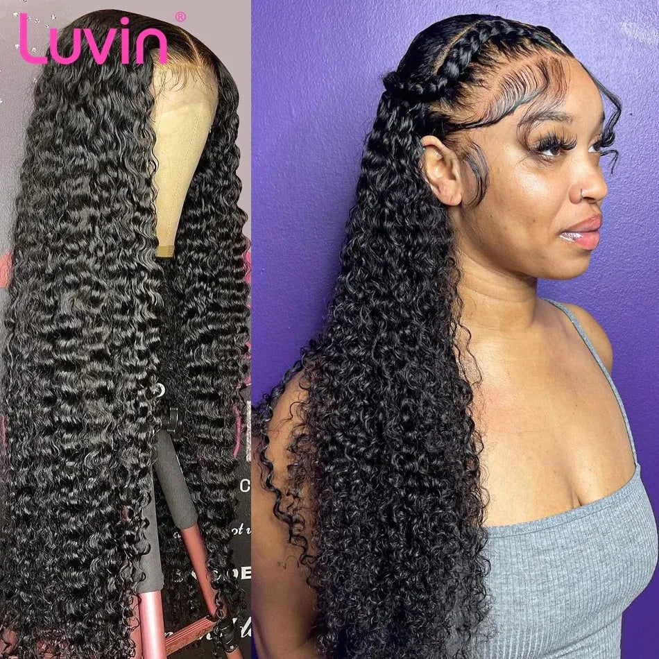 (13x4, 13x6) 16-40"- Deep Wave Lace Magic Wig