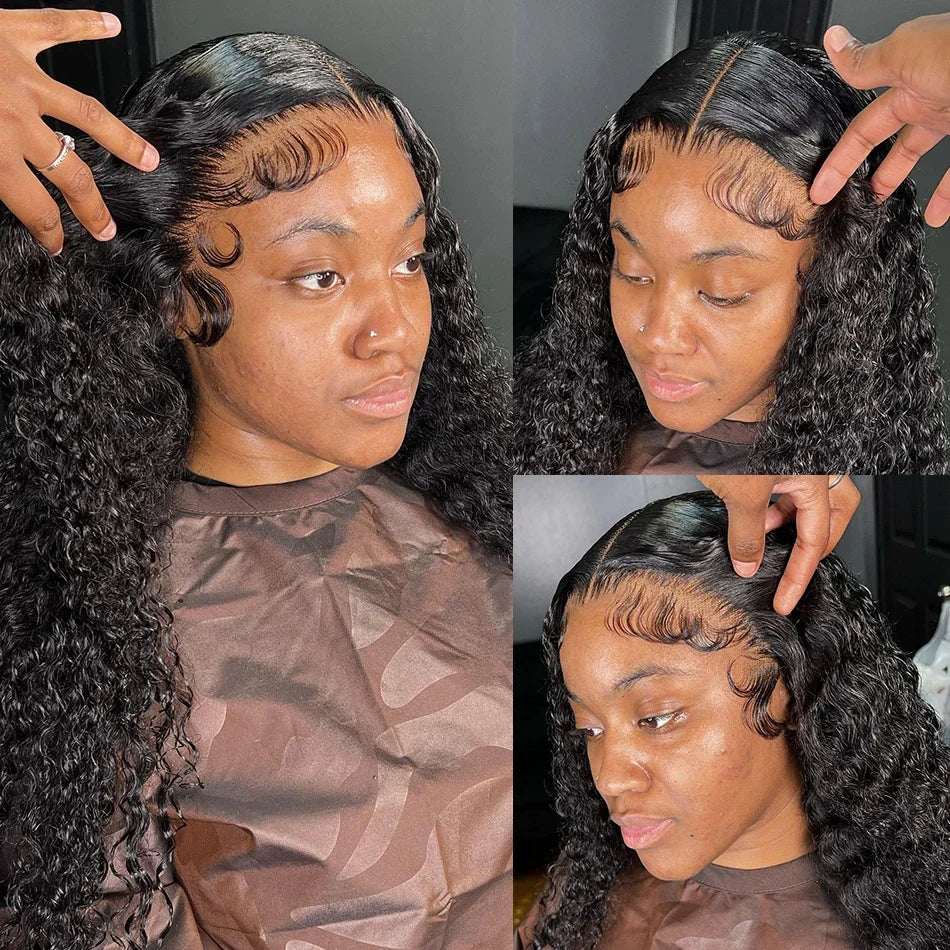 (13x4, 13x6) 16-40"- Deep Wave Lace Magic Wig
