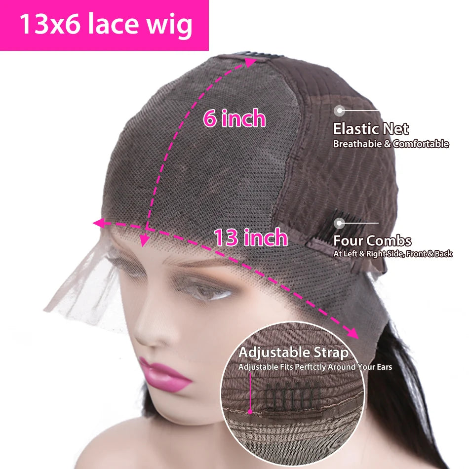 (13x4, 13x6) 10-14"- HD Pink Bob Perfection