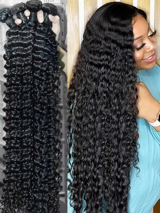 Hair Extension- CurlyGlow Deep Wave Bundles