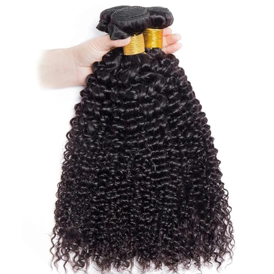 Natural curly hair weave