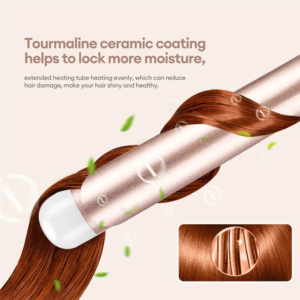 Tourmaline ceramic curling iron