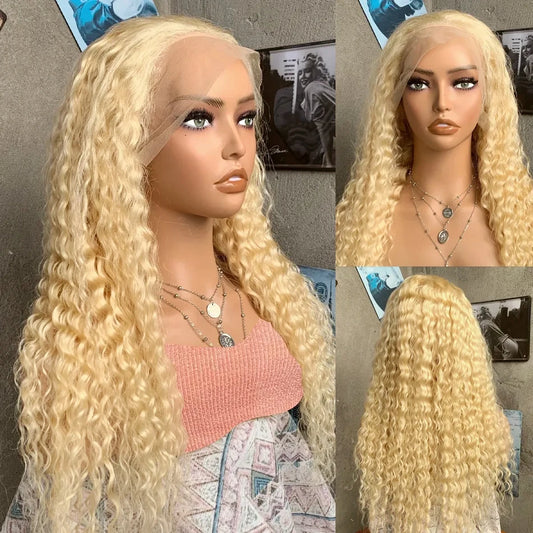 Blonde 613 Curly HD Wig