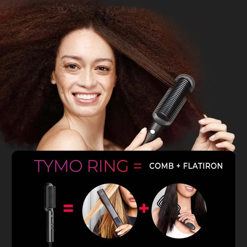 Electric straightening brush