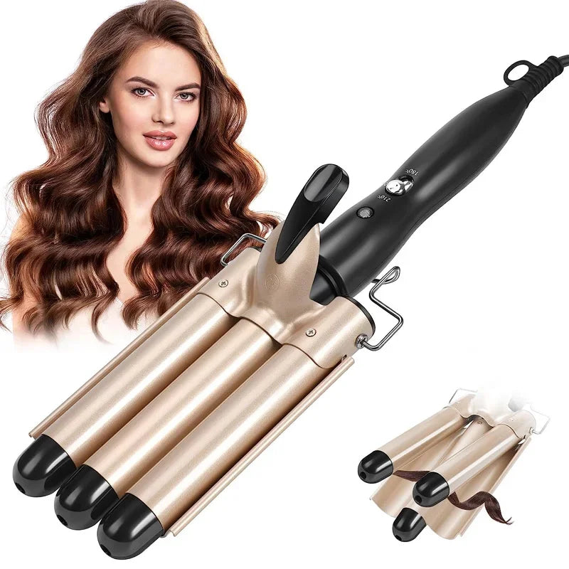 3-barrel hair curler