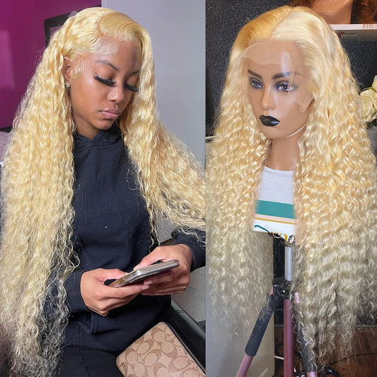(13x4, 13x6) 18-36"- 613 Honey Blonde Luxe Wig
