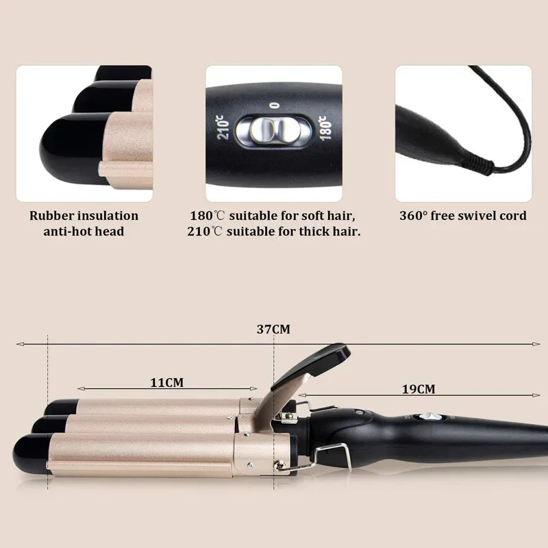 Fast heating curling iron