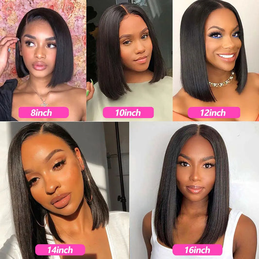 (4x4, 5x5, 13x4, 13x6) 8-16"- Sleek Chic Bob Wig