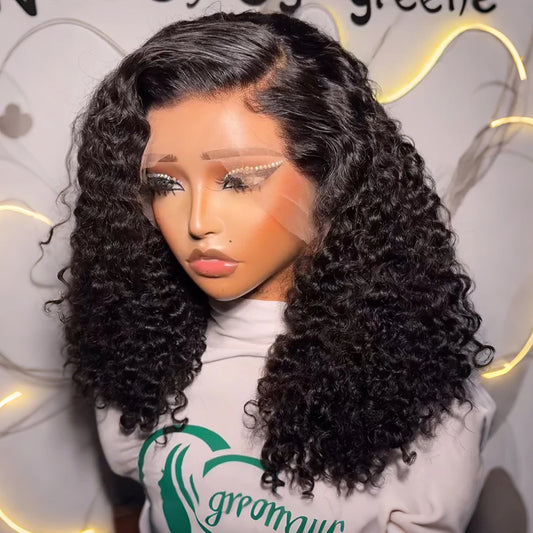 (5x5, 13x4, 13x6) 10-16"- Bold Curls HD Bob Wig